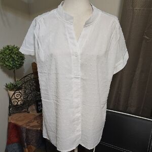 White Short Sleeve Blouse